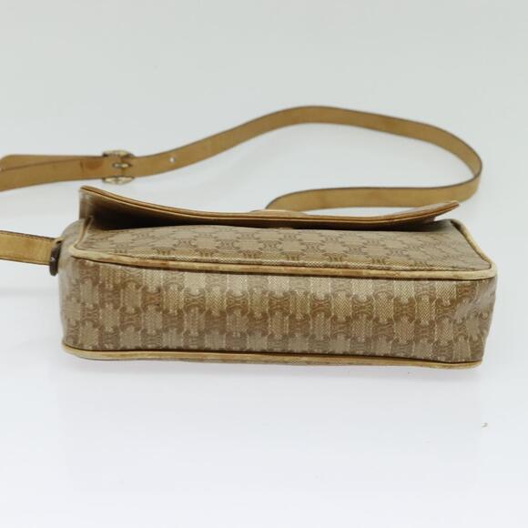 CELINE Macadam Canvas Shoulder Bag Pvc Beige Gold - Picture 9 of 12